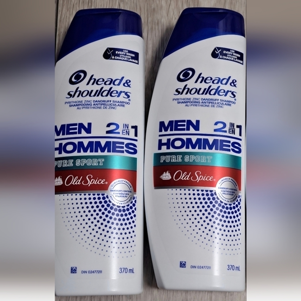 2 New Head & Shoulders Men 2-in-1 Old Spice Pure Sport Anti-dandruff Shampoo/con
